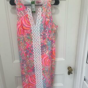 Lilly Pulitzer new with tags Vibrant Sleeveless Dress with Lace Trim
